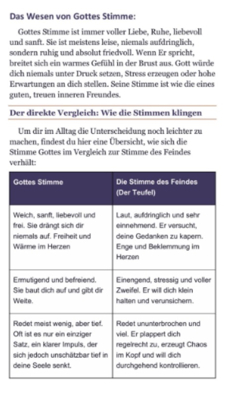 Zitat 1 aus Gottes Stimme hören und innere Arbeit